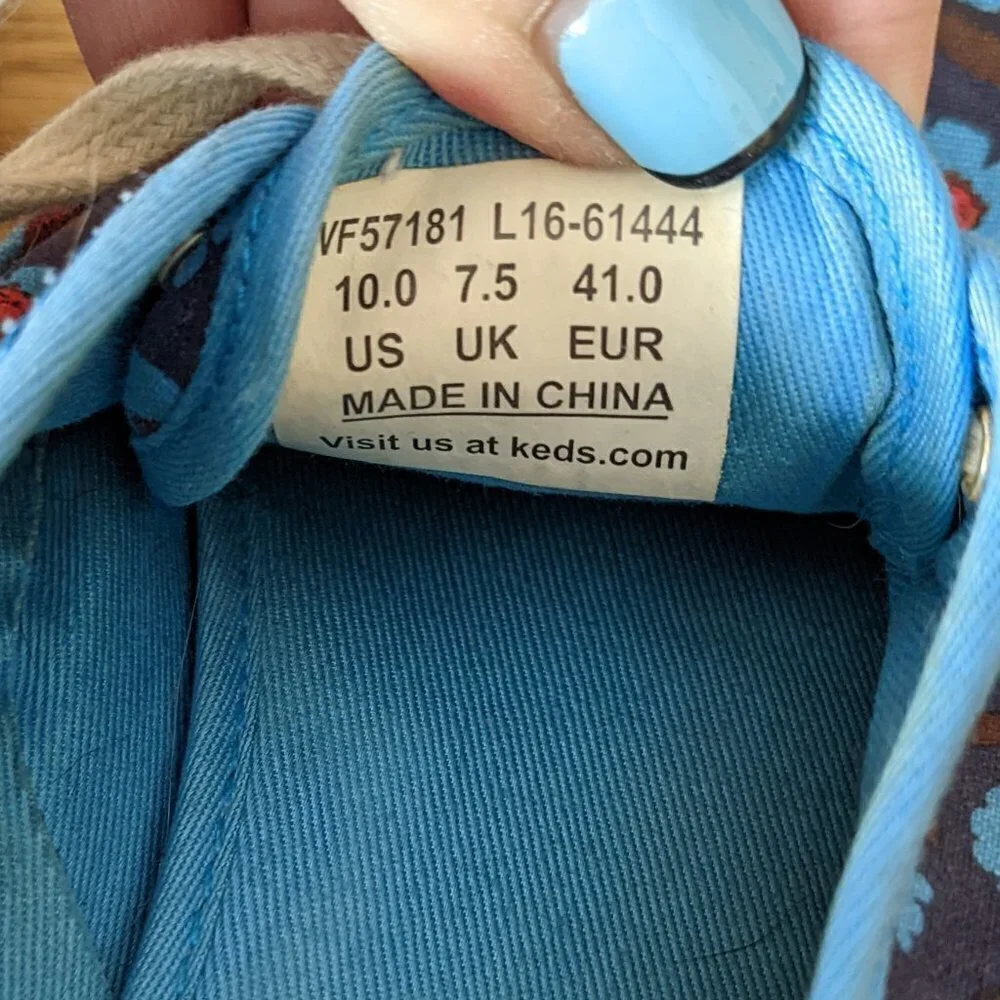 Keds x Kate Spade Blue Floral Sneakers